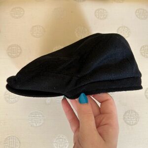 Classic Black Cashmere Men's Newsboy Cap Hat